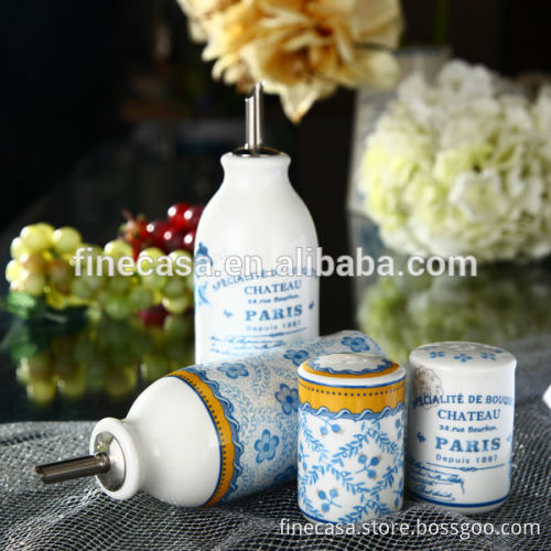 Elegant Fine New Bone China Yellow Kitchen Canister set